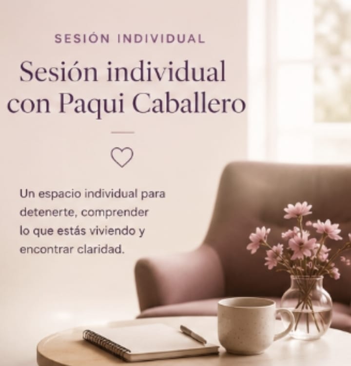 Espacio preparado para una sesión individual con Paqui Caballero
